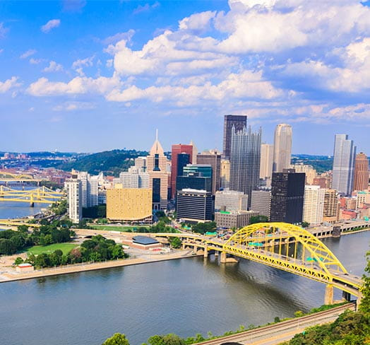 View of Pittsburgh and the Monongahela River, Pennsylvania