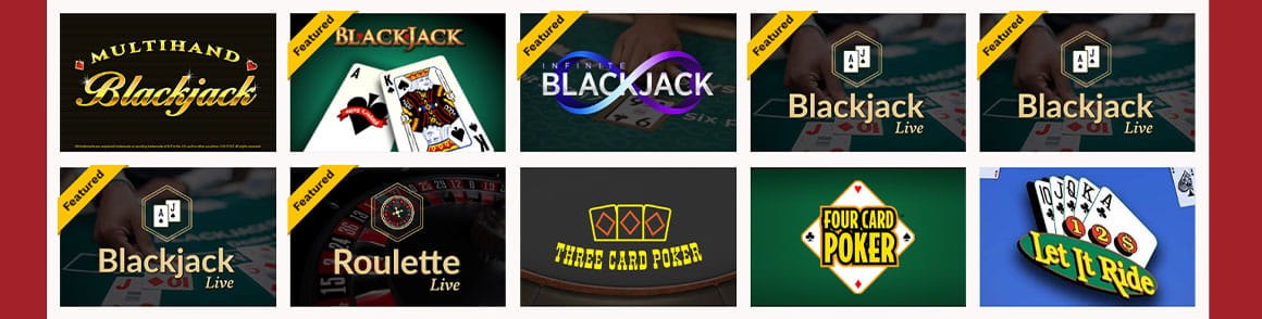 An Overview of the Available Table Games at Hollywood Online Casino