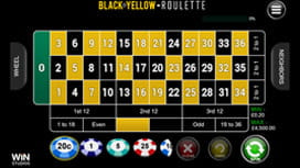 Black and Yellow Roulette Table