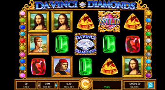 Da Vinci Diamonds online slot available at BetMGM