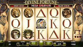 Divine Fortune online slot available at Golden Nugget