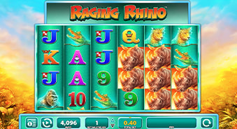 Raging Rhino online slot available at bet365