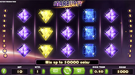 Starburst online slot available at Hollywood Casino