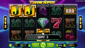 Twin spin online slot available at Harrah's