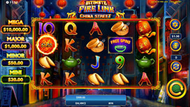 Ultimate Fire Link China Street online slot available at Unibet