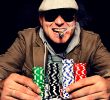 Kansas Casino Poker Player Smoking a Cigar