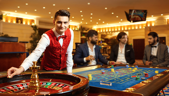 Croupier at Roulette Table