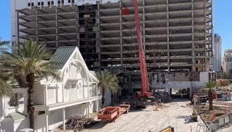 Tropicana Casino demolition in Las Vegas