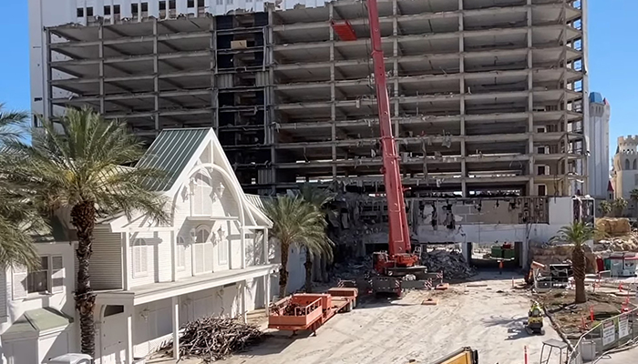 Tropicana Casino demolition in Las Vegas