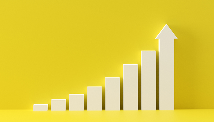 A bar chart showcasing the increase in New Jersey online gambling revenue