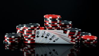 Poker chips and cards